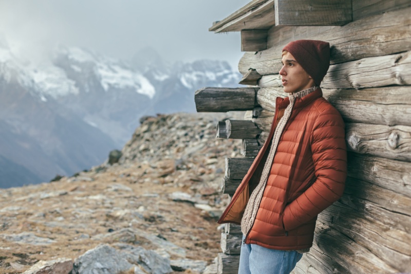 Guy Outdoors Cold Winter Weather Orange Jacket Beanie Guy Outdoors Cold Winter Weather Orange Jacket Beanie