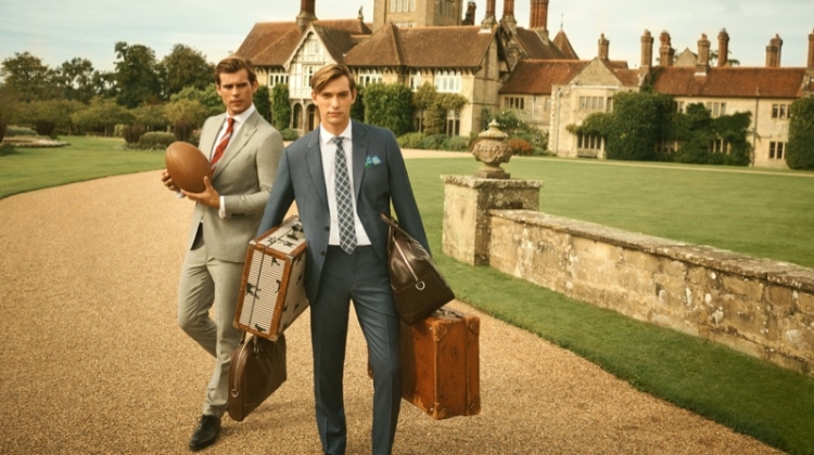 Models Matt Trethe and George Le Page take a British road trip for Hackett London's spring-summer 2020 campaign.