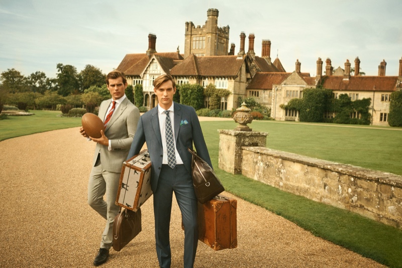 Models Matt Trethe and George Le Page take a British road trip for Hackett London's spring-summer 2020 campaign.