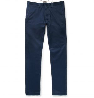 J.Crew - 484 Slim-Fit Stretch-Cotton Twill Chinos - Men - Blue J.Crew - 484 Slim-Fit Stretch-Cotton Twill Chinos - Men - Blue