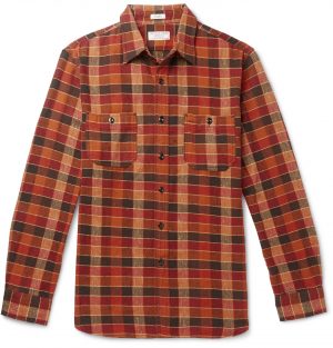 J.Crew - Checked Cotton-Flannel Shirt - Men - Orange J.Crew - Checked Cotton-Flannel Shirt - Men - Orange