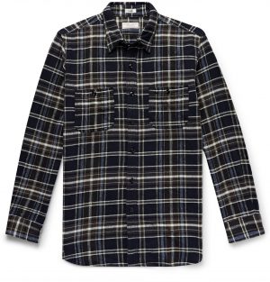 J.Crew - Checked Slub Cotton-Flannel Shirt - Men - Blue J.Crew - Checked Slub Cotton-Flannel Shirt - Men - Blue