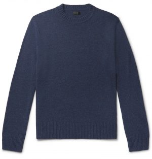 J.Crew - Donegal Merino Wool-Blend Sweater - Men - Blue J.Crew - Donegal Merino Wool-Blend Sweater - Men - Blue