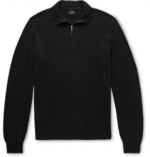 J.Crew - Everyday Cashmere Half-Zip Sweater - Men - Black J.Crew - Everyday Cashmere Half-Zip Sweater - Men - Black