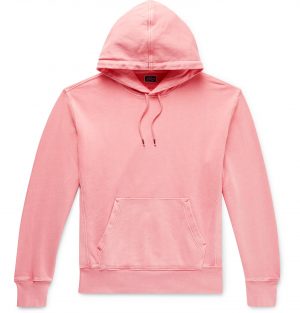 J.Crew - Garment-Dyed Loopback Cotton-Jersey Hoodie - Men - Pink J.Crew - Garment-Dyed Loopback Cotton-Jersey Hoodie - Men - Pink