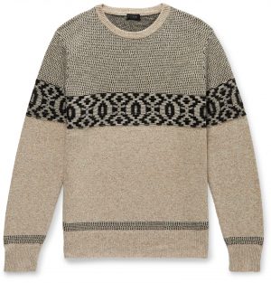 J.Crew - Merino Wool-Blend Jacquard Sweater - Men - Neutrals J.Crew - Merino Wool-Blend Jacquard Sweater - Men - Neutrals