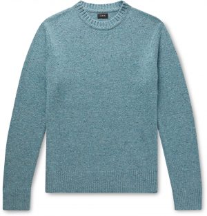 J.Crew - Mélange Merino Wool-Blend Sweater - Men - Blue J.Crew - Mélange Merino Wool-Blend Sweater - Men - Blue