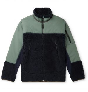 J.Crew - Panelled Fleece and Shell Jacket - Men - Blue J.Crew - Panelled Fleece and Shell Jacket - Men - Blue