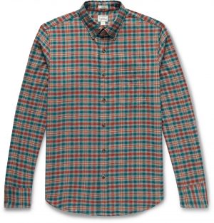 J.Crew - Slim-Fit Button-Down Collar Checked Cotton-Flannel Shirt - Men - Multi J.Crew - Slim-Fit Button-Down Collar Checked Cotton-Flannel Shirt - Men - Multi