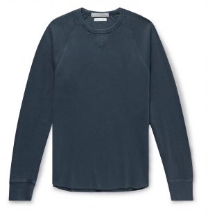 J.Crew - Slim-Fit Wallace & Barnes Garment-Dyed Textured-Cotton Sweatshirt - Men - Blue J.Crew - Slim-Fit Wallace & Barnes Garment-Dyed Textured-Cotton Sweatshirt - Men - Blue