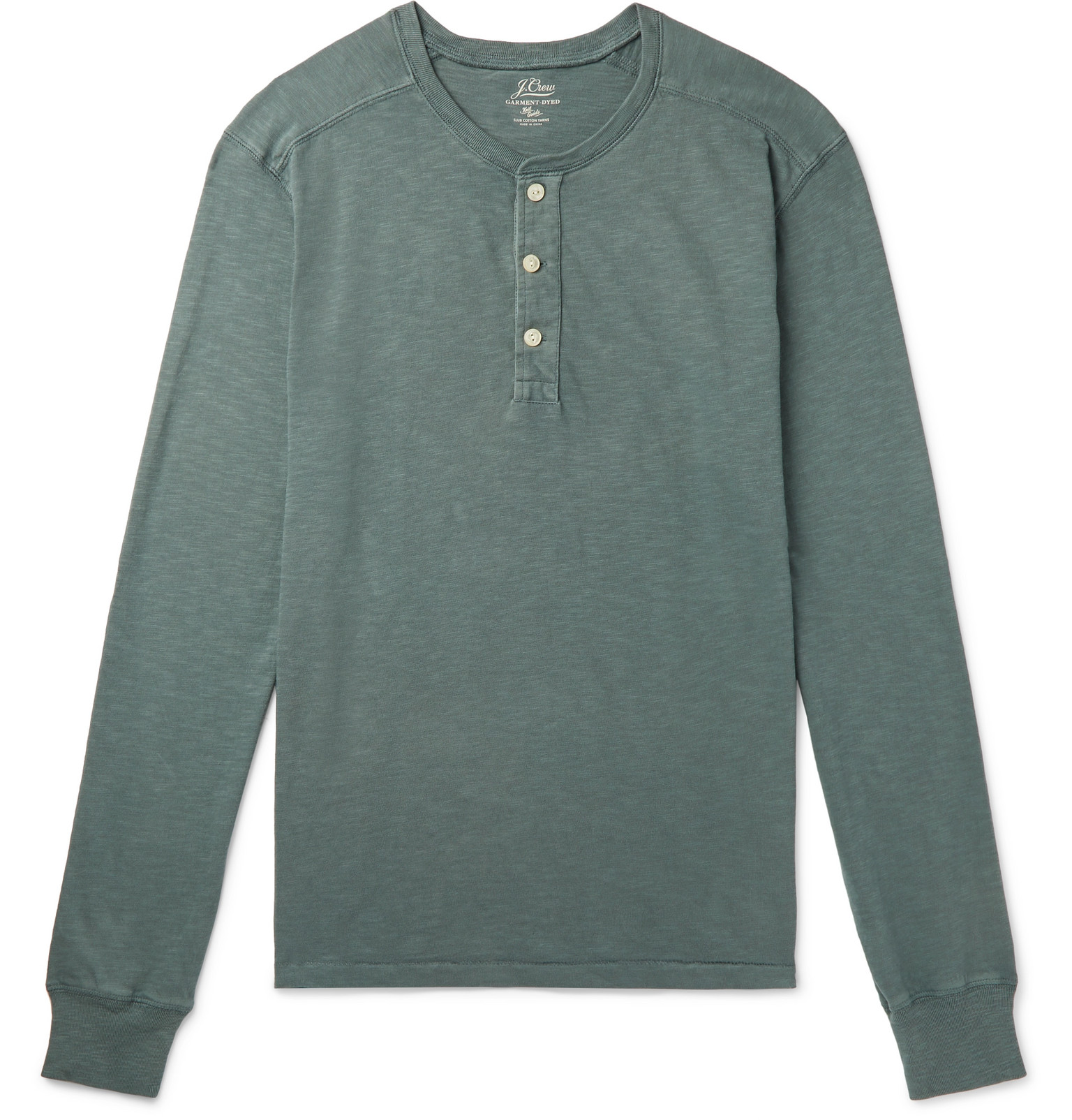 slub jersey henley shirt