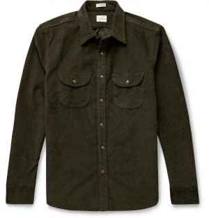 J.Crew - Stretch Cotton-Corduroy Overshirt - Men - Green J.Crew - Stretch Cotton-Corduroy Overshirt - Men - Green