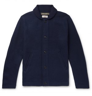 J.Crew - Wallace & Barnes Merino Wool-Felt Cardigan - Men - Blue J.Crew - Wallace & Barnes Merino Wool-Felt Cardigan - Men - Blue