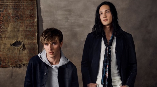Lucky & Joshua Are Daydreamers for John Varvatos Spring '20 Campaign Models Lucky Blue Smith and Joshua Smoot front John Varvatos' spring-summer 2020 campaign.