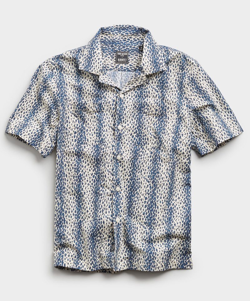 leopard print camp shirt