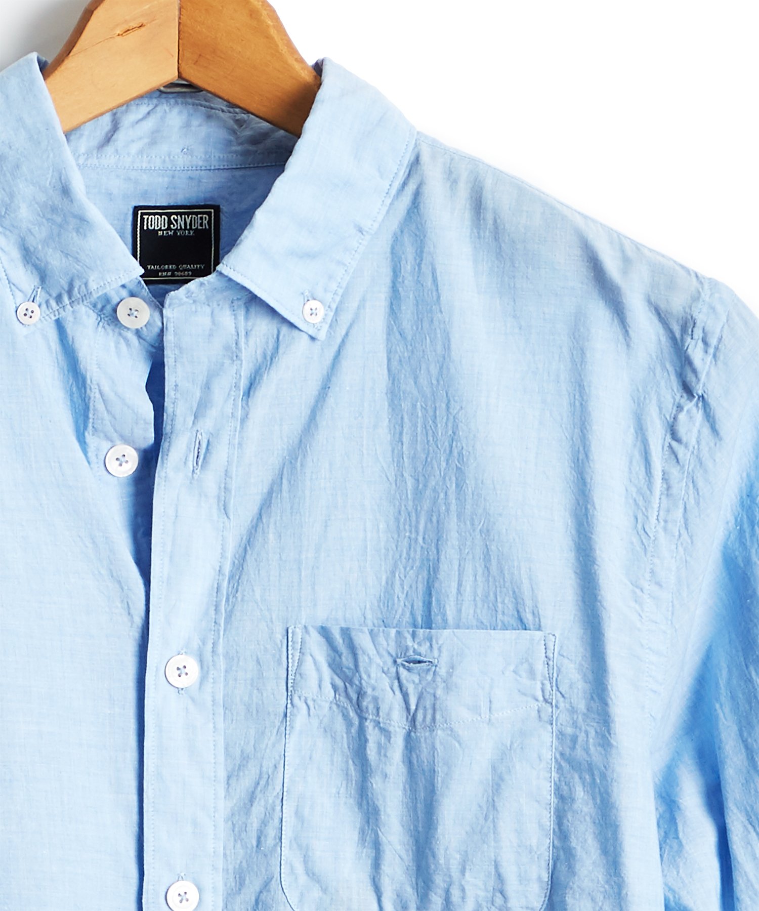 Lightweight Button Down Shirt in Blue | The Fashionisto