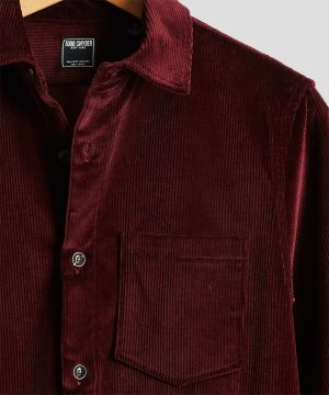 Made in New York Corduroy Shirt Jacket in Burgundy Made in New York Corduroy Shirt Jacket in Burgundy
