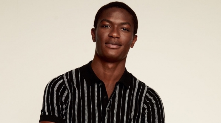 Hamid Onifade Dons a Holiday Uniform by Mango