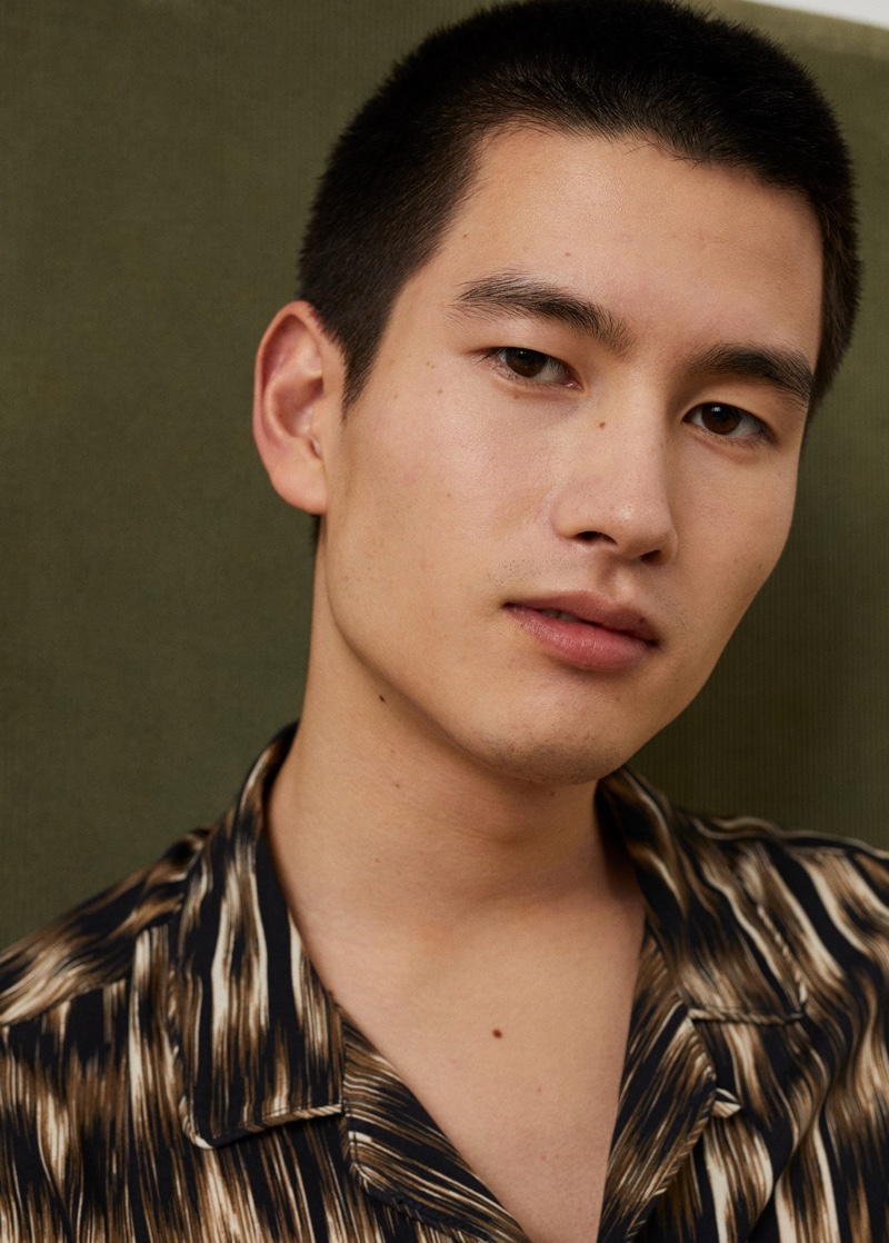 Front and center, Kohei Takabatake connects with Mango for its latest men's outing.