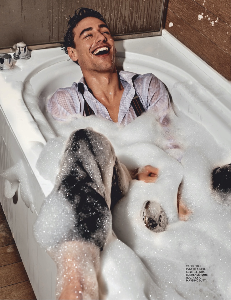 All smiles, Mariano Ontañon graces the pages of GQ Russia.