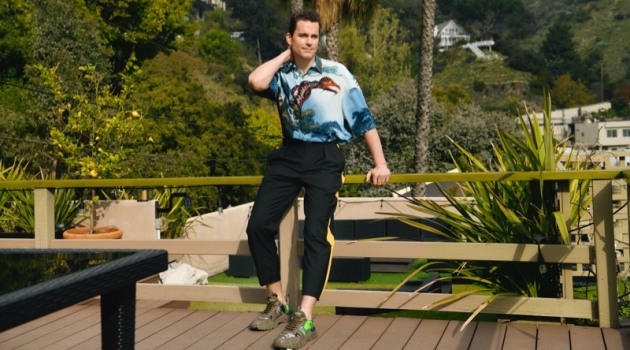 Front and center, Matt Bomer wears Valentino for Neiman Marcus' spring 2020 men's campaign.