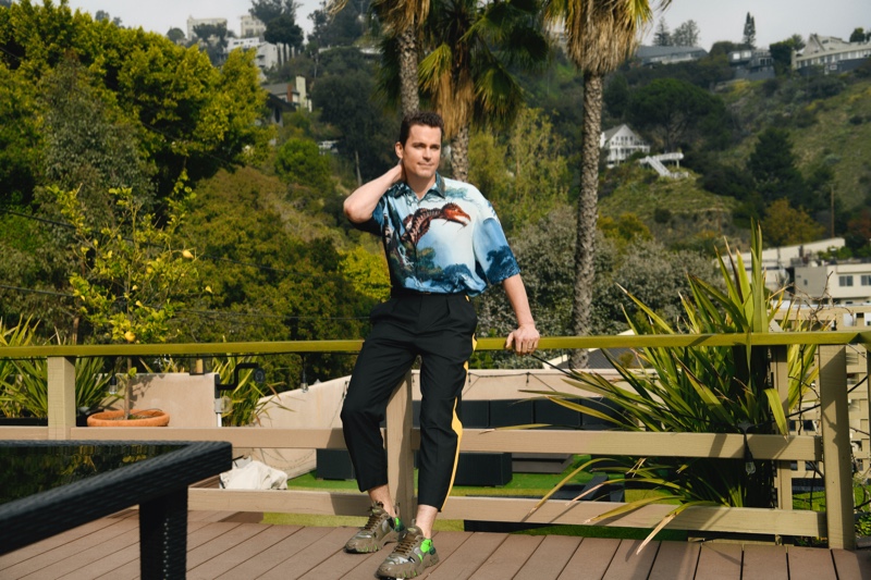 Front and center, Matt Bomer wears Valentino for Neiman Marcus' spring 2020 men's campaign.