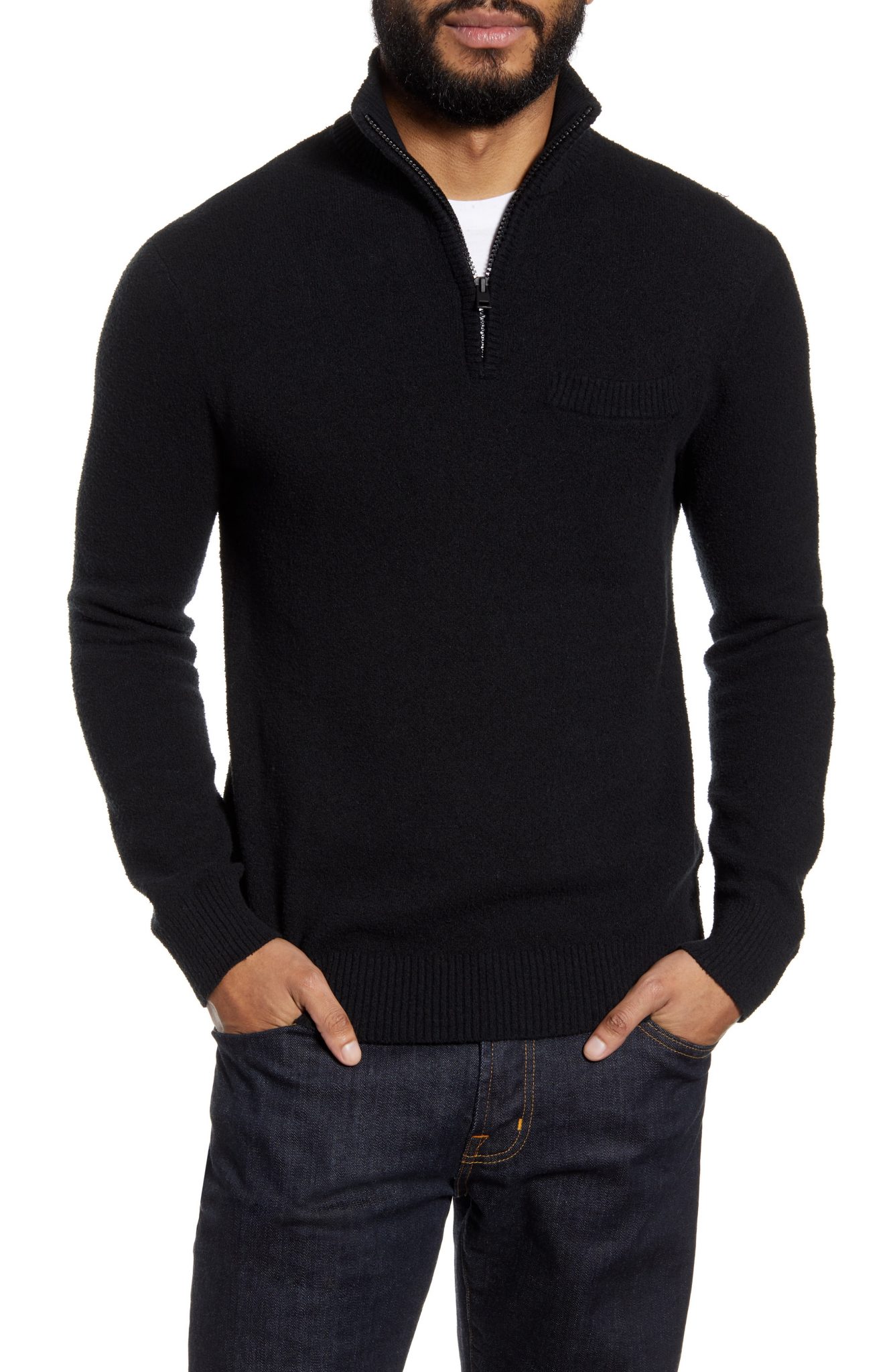 men's quarter zipper sweater