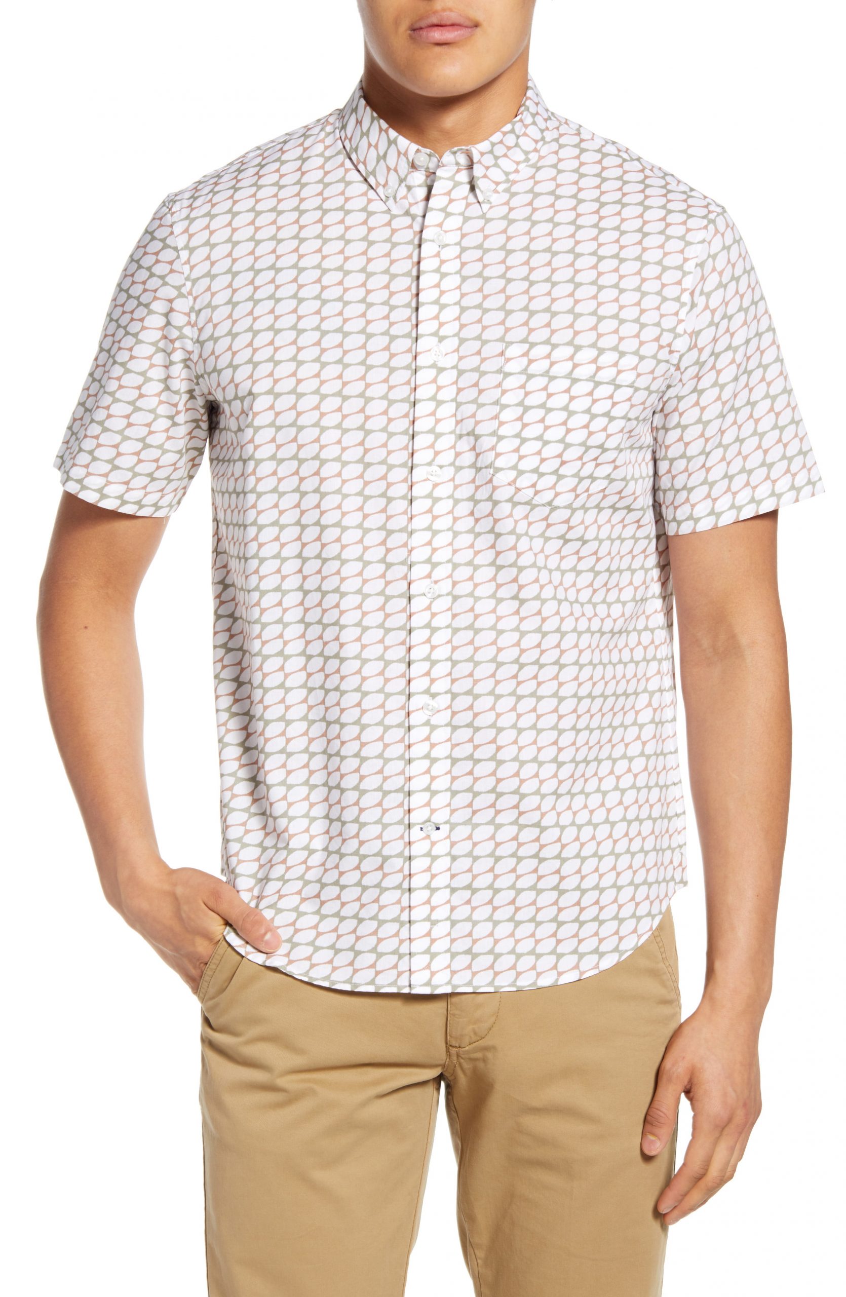 Men’s Club Monaco Slim Fit Flannel Button-Down Shirt, Size Medium ...
