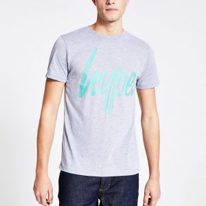 Mens Hype grey logo short sleeve T-shirt Mens Hype grey logo short sleeve T-shirt