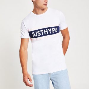 Mens Hype white 'Just hype' short sleeve T-shirt Mens Hype white 'Just hype' short sleeve T-shirt