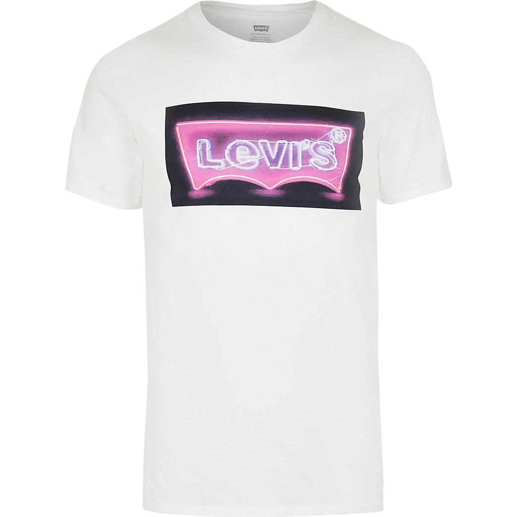levis printed white t shirt