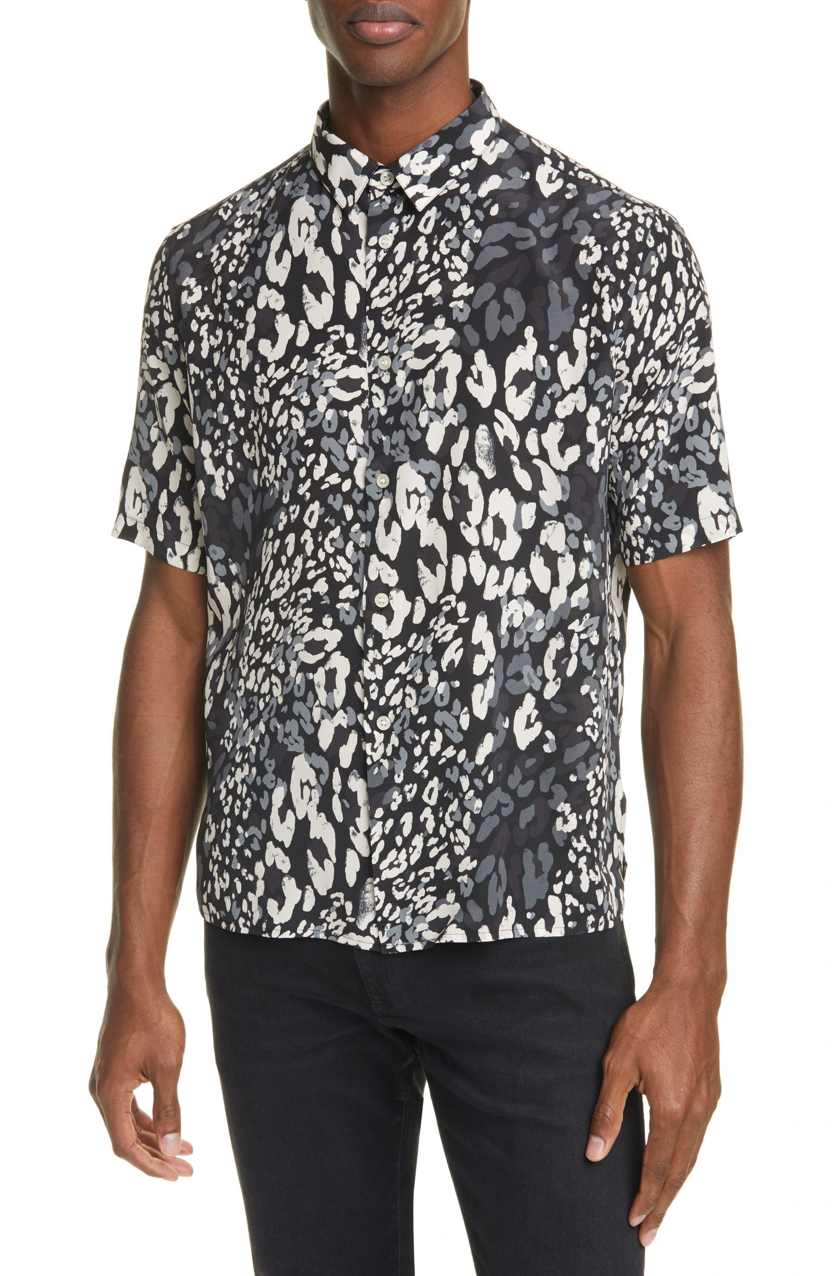 saint laurent silk shirt mens