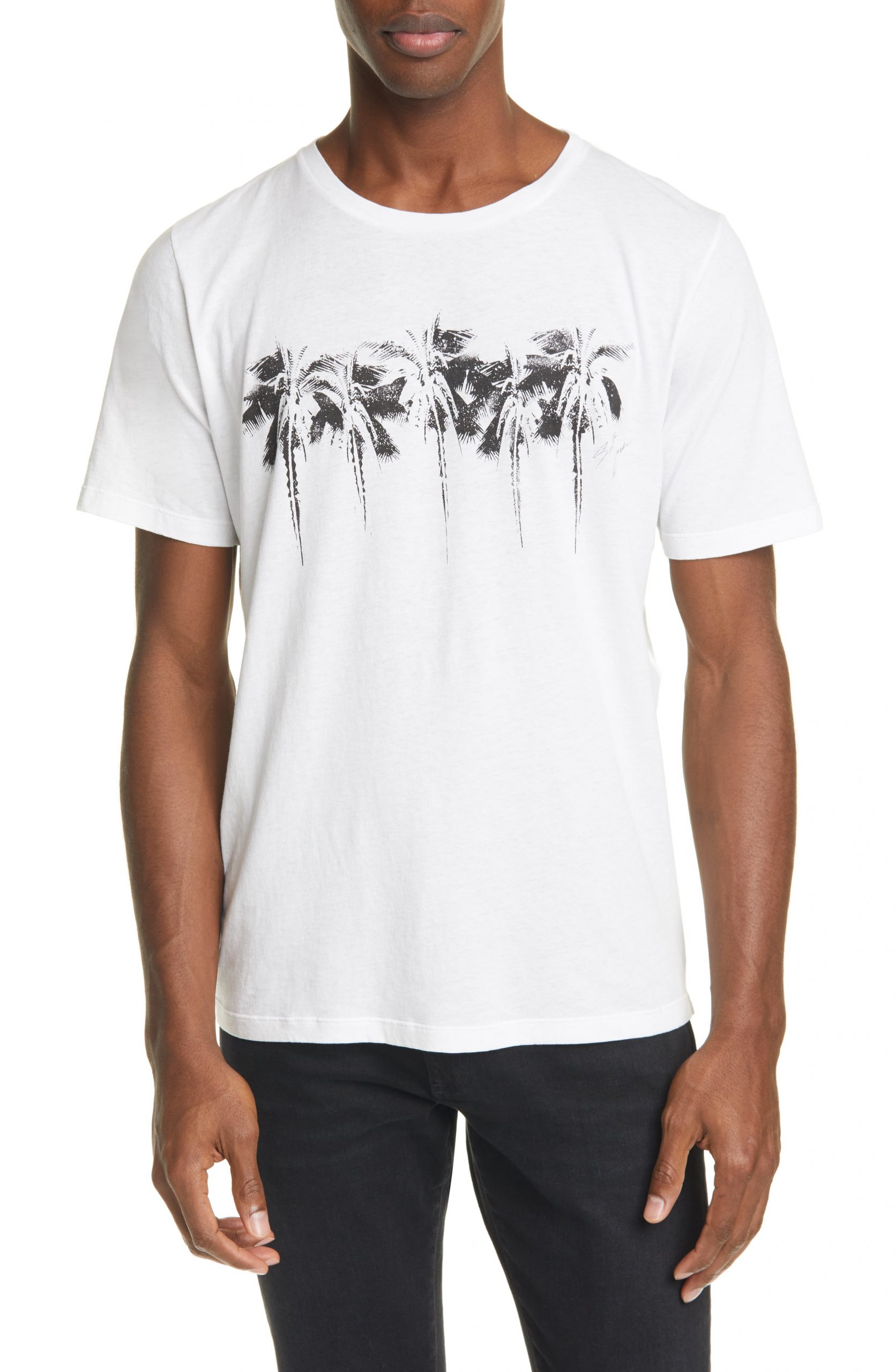 saint laurent palm tree shirt