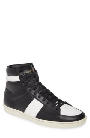 Men's Saint Laurent Sl/10H Signature Court Classic High Top Sneaker, Size 9US / 42EU - White Men's Saint Laurent Sl/10H Signature Court Classic High Top Sneaker, Size 9US / 42EU - White