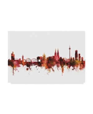 Michael Tompsett Cologne Germany Skyline Red Canvas Art - 20" x 25" Michael Tompsett Cologne Germany Skyline Red Canvas Art - 20" x 25"