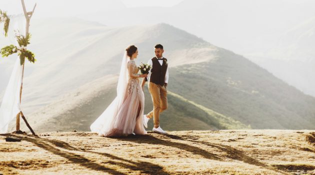 Men's Fashions at Weddings Are Getting More Bold & Exciting Mountain Wedding