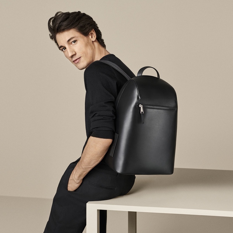 Giampaolo Sgura photographs Nicolas Ripoll with the Furla Mercurio backpack for the label's spring-summer 2020 campaign.