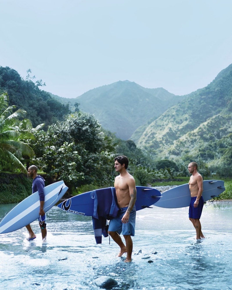 Nate Gill, Gabriel Medina, and Corey Wilson come together for POLO Deep Blue. » Simon Nessman Fronts POLO Deep Blue Fragrance Campaign Nate Gill, Gabriel Medina, and Corey Wilson come together for POLO Deep Blue.