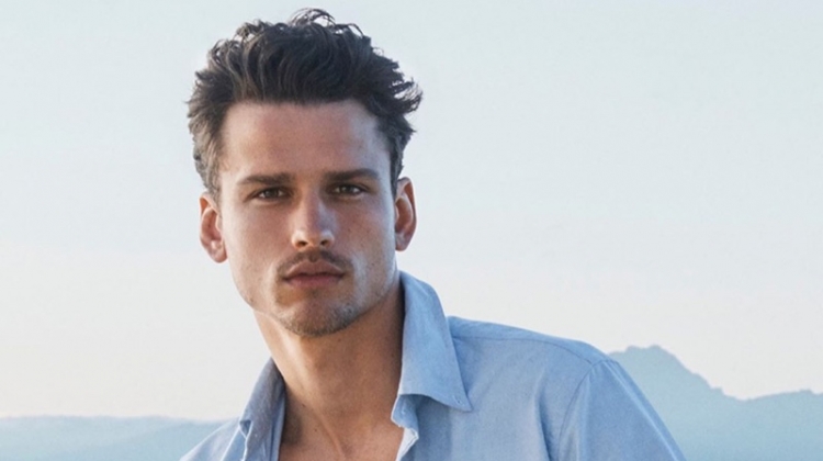 Simon Nessman stars in the POLO Ralph Lauren Deep Blue fragrance campaign.