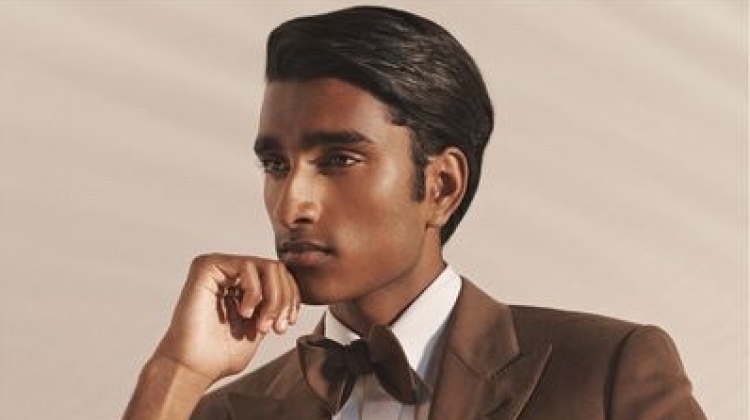 Jeenu Mahadevan is a dashing vision in a brown suit jacket for Ralph Lauren Purple Label's spring-summer 2020 campaign.