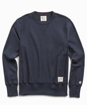 Reverse Weave Crew in Original Navy Reverse Weave Crew in Original Navy