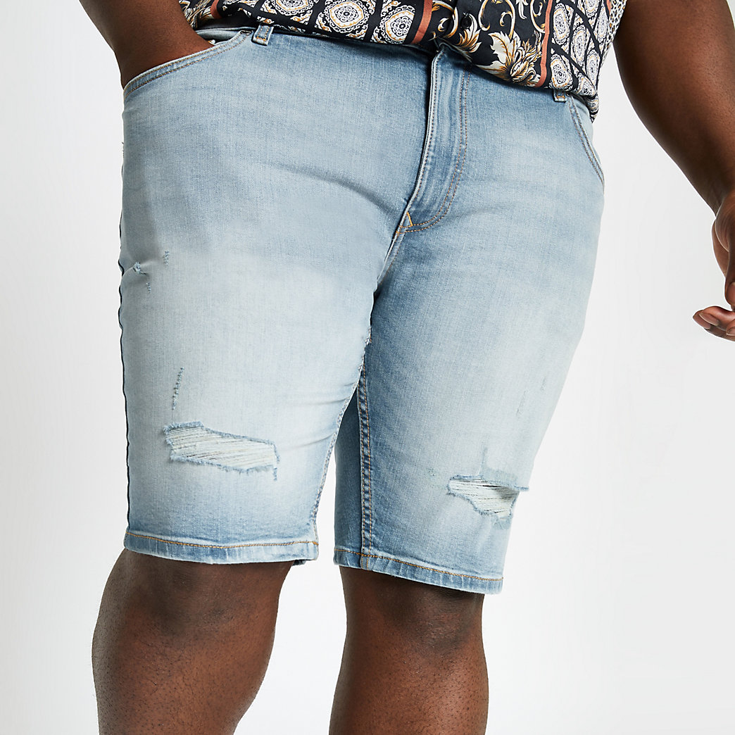 big and tall mens denim shorts