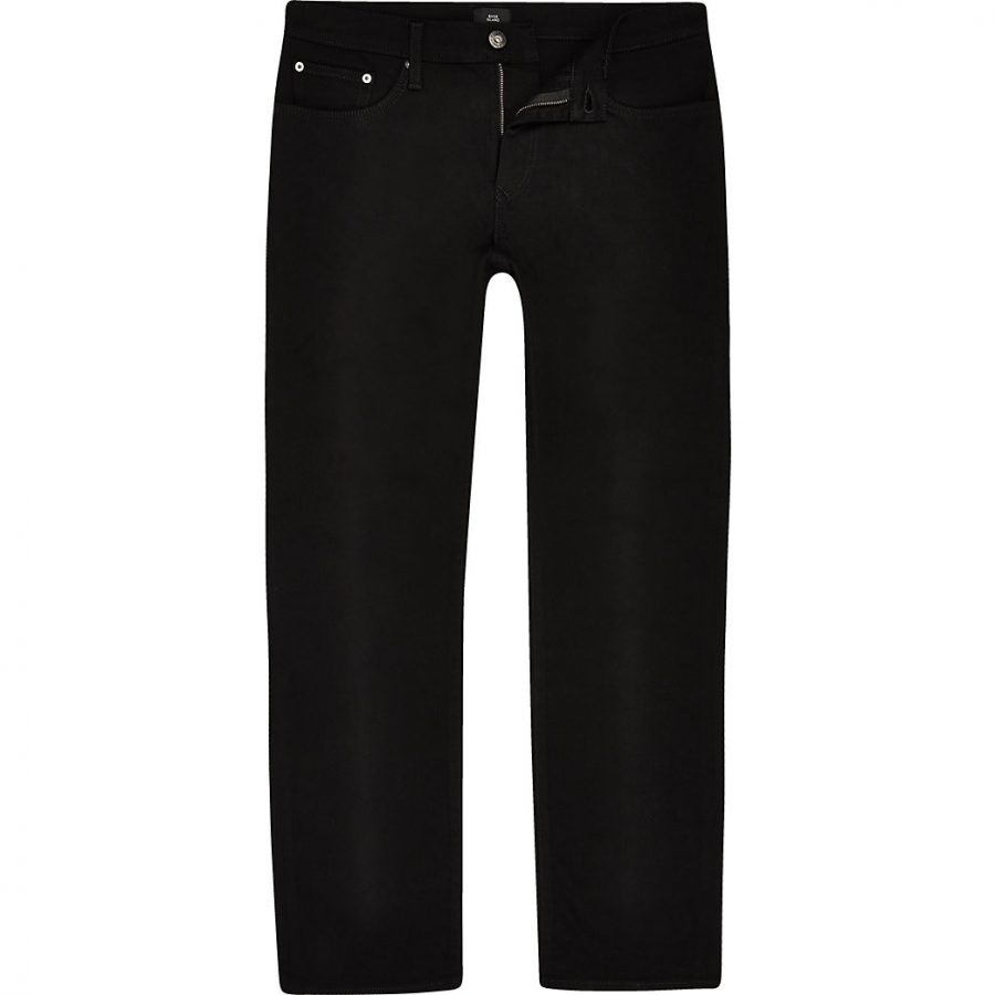 River Island Mens Black straight fit jeans The Fashionisto