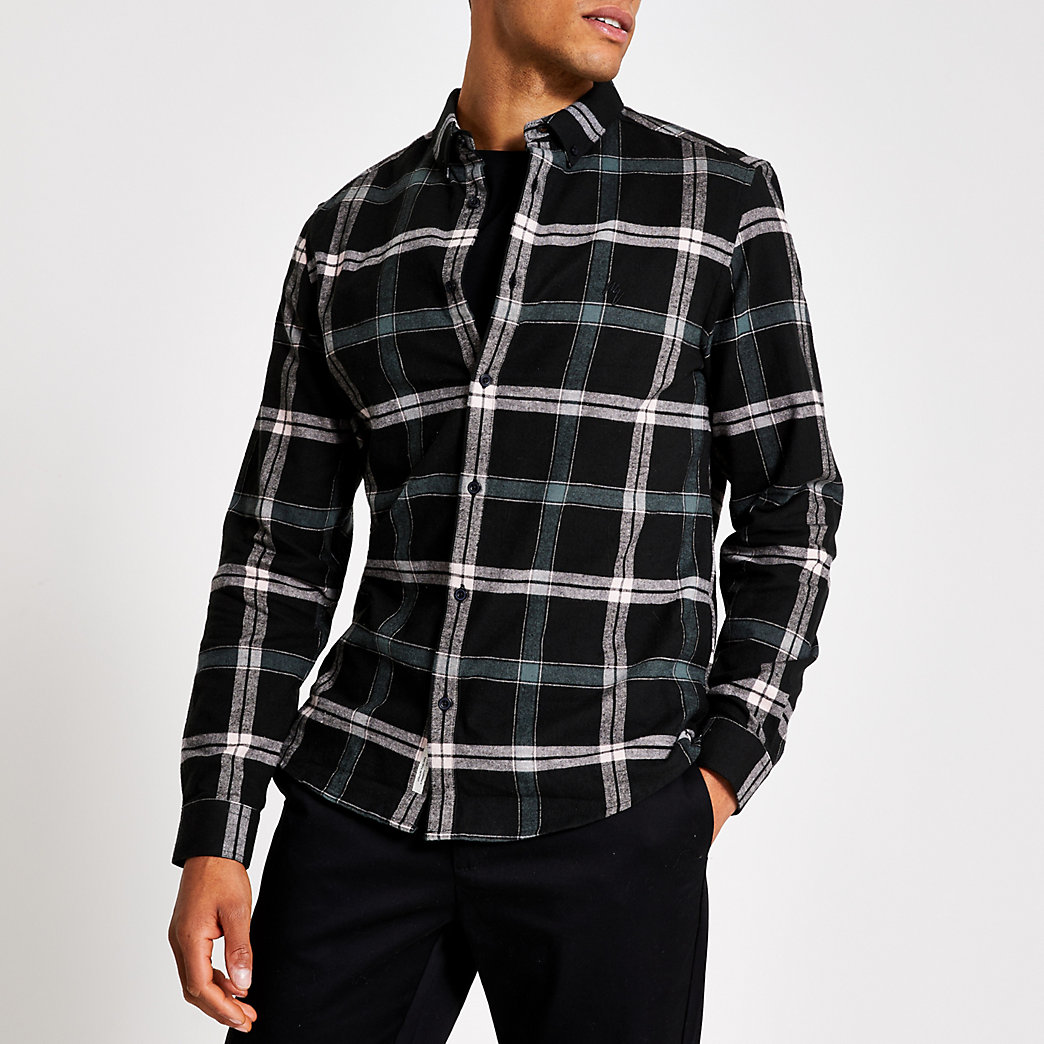 River island mens check shirt Clearance
