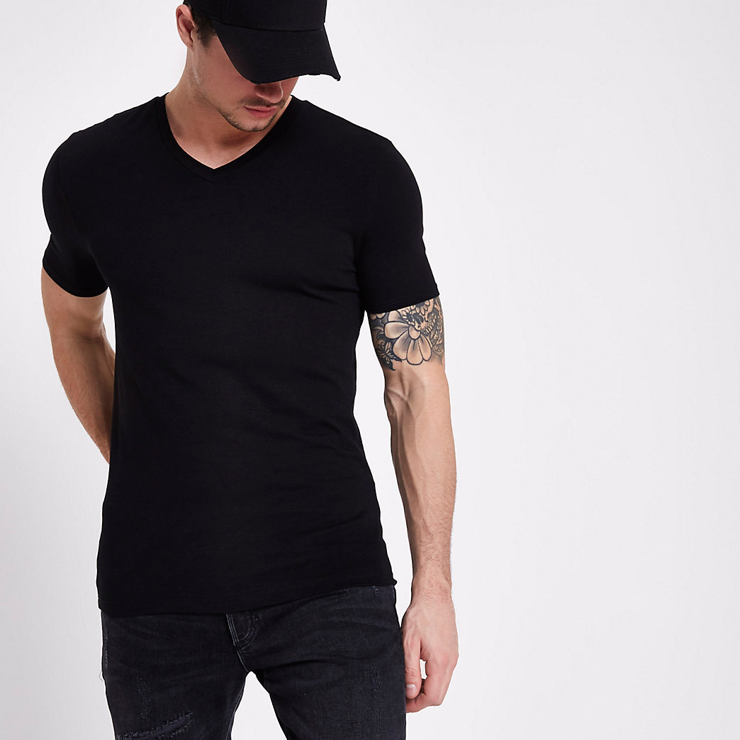 river island muscle fit t shirt