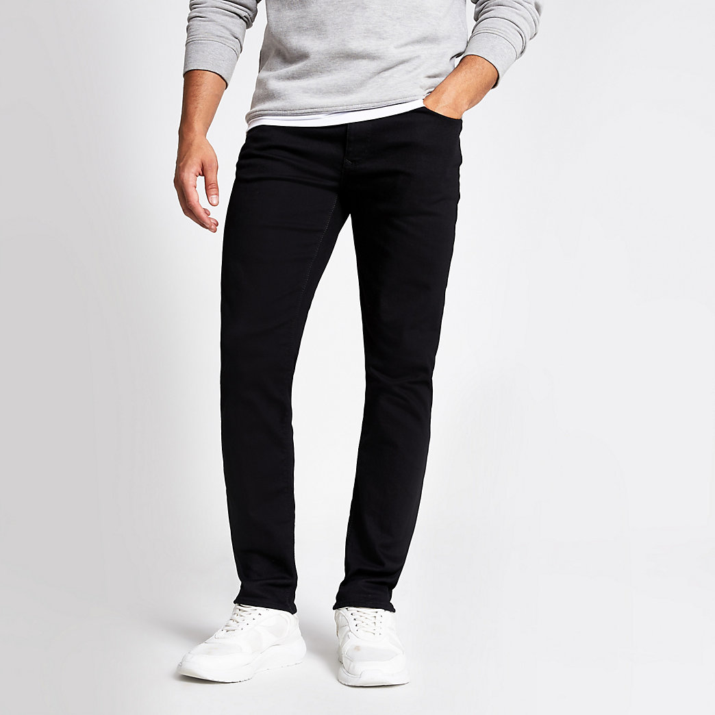 river island mens black jeans