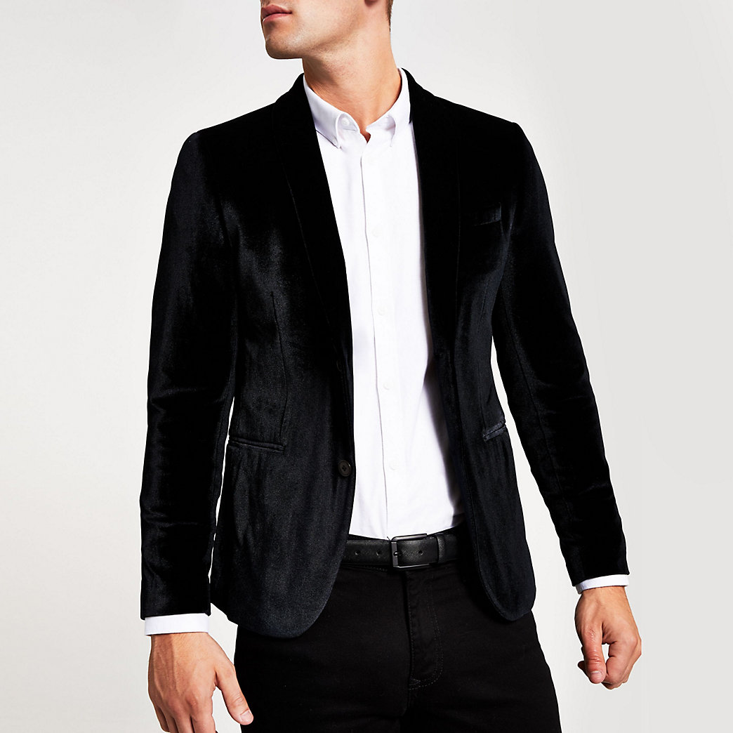 next mens velvet blazer