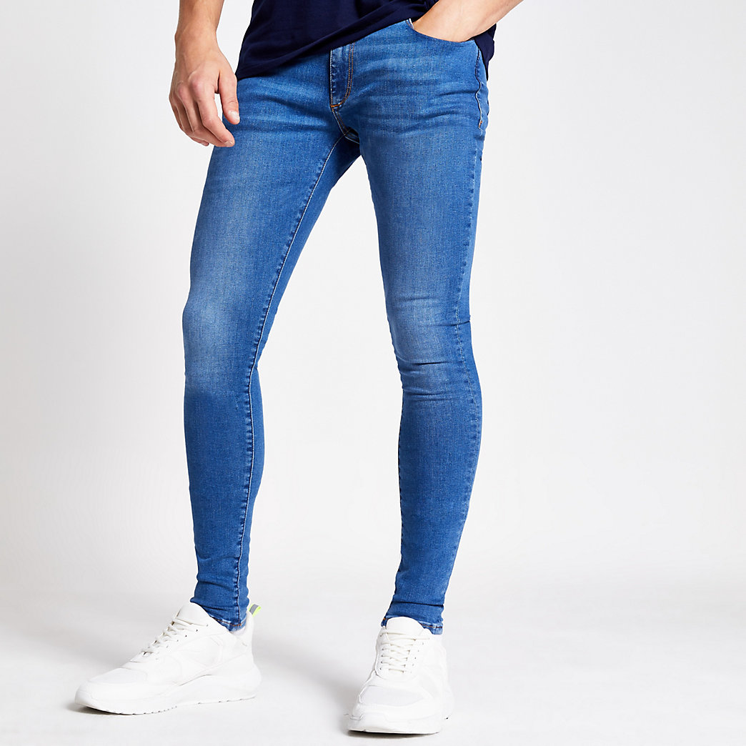 River Island Mens Blue Ollie spray on 