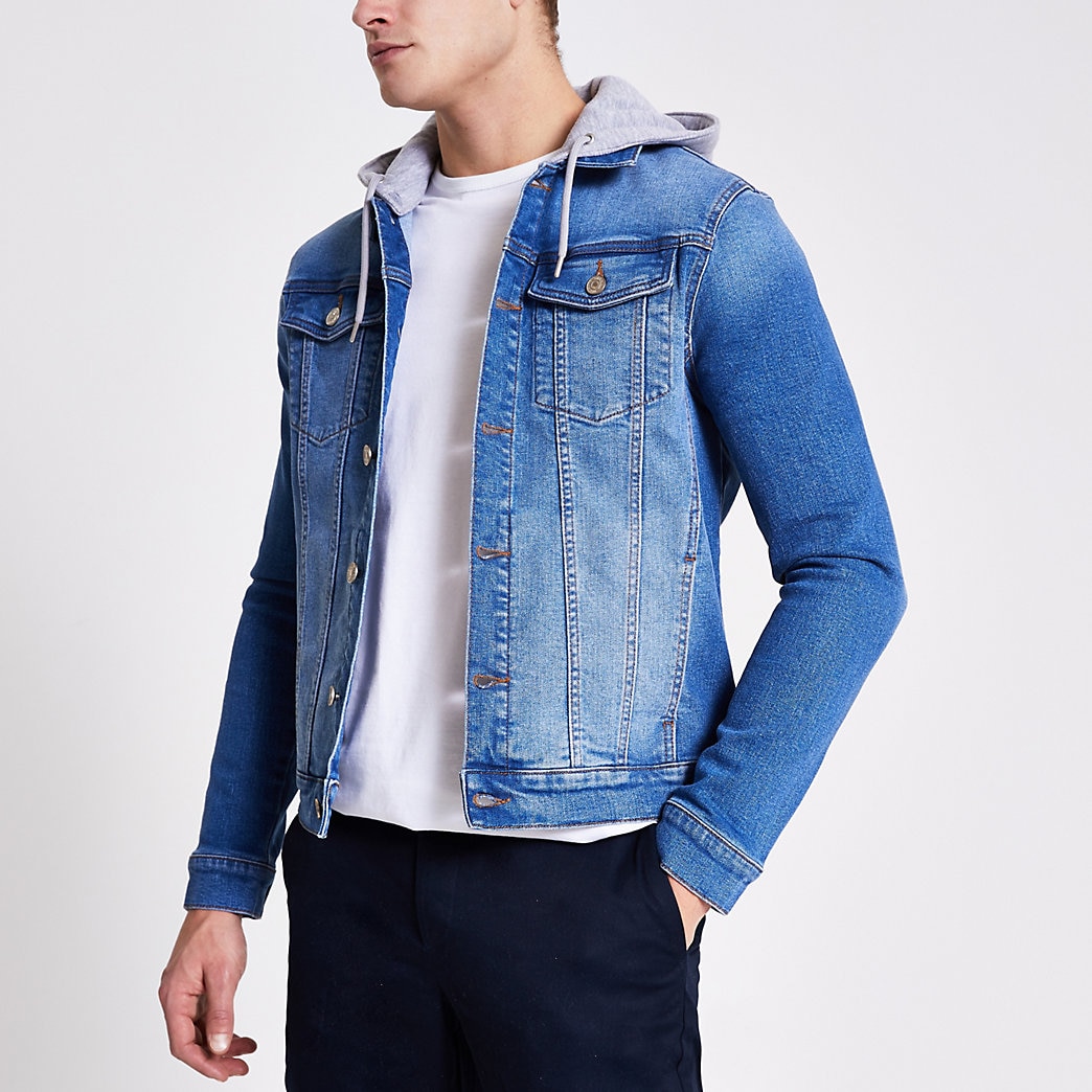 river island denim jacket mens