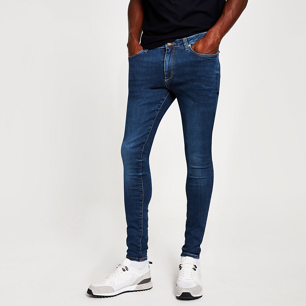 dark blue mens skinny jeans